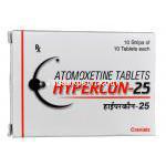 ハイパーコン-25 Hypercon-25 ストラテラジェネリック アトモキセチン 25mg　箱